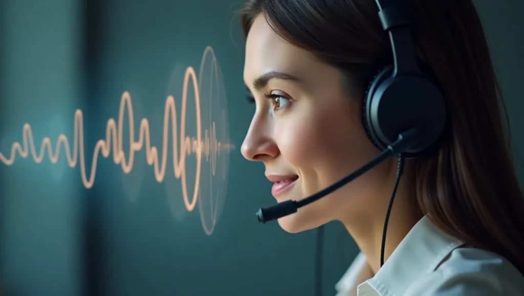 AI noise cancellation technology improving audio clarity during a video call
