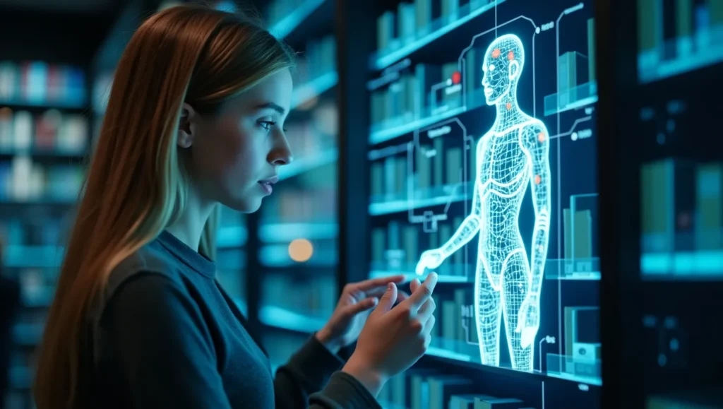 AI-powered personalized learning platform with a holographic tutor