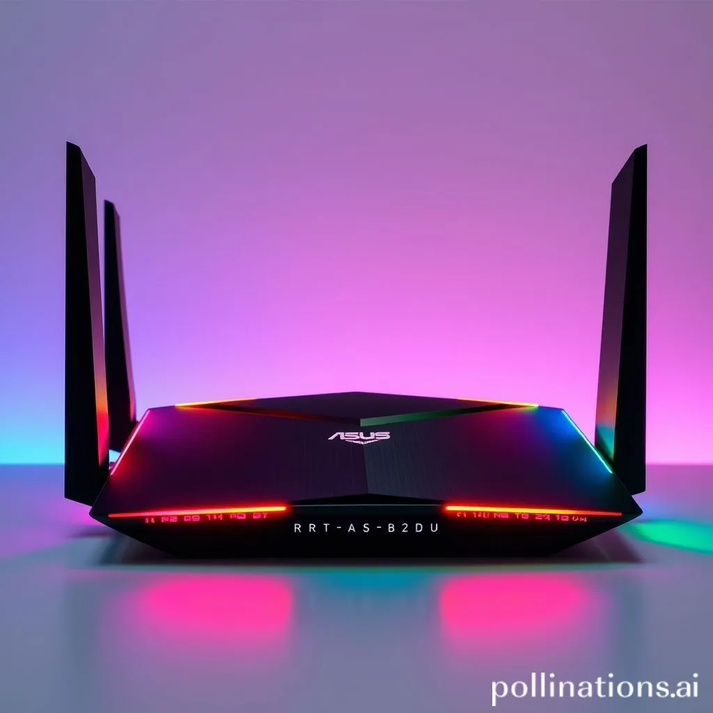 ASUS RT-AX82U gaming router with RGB lighting
