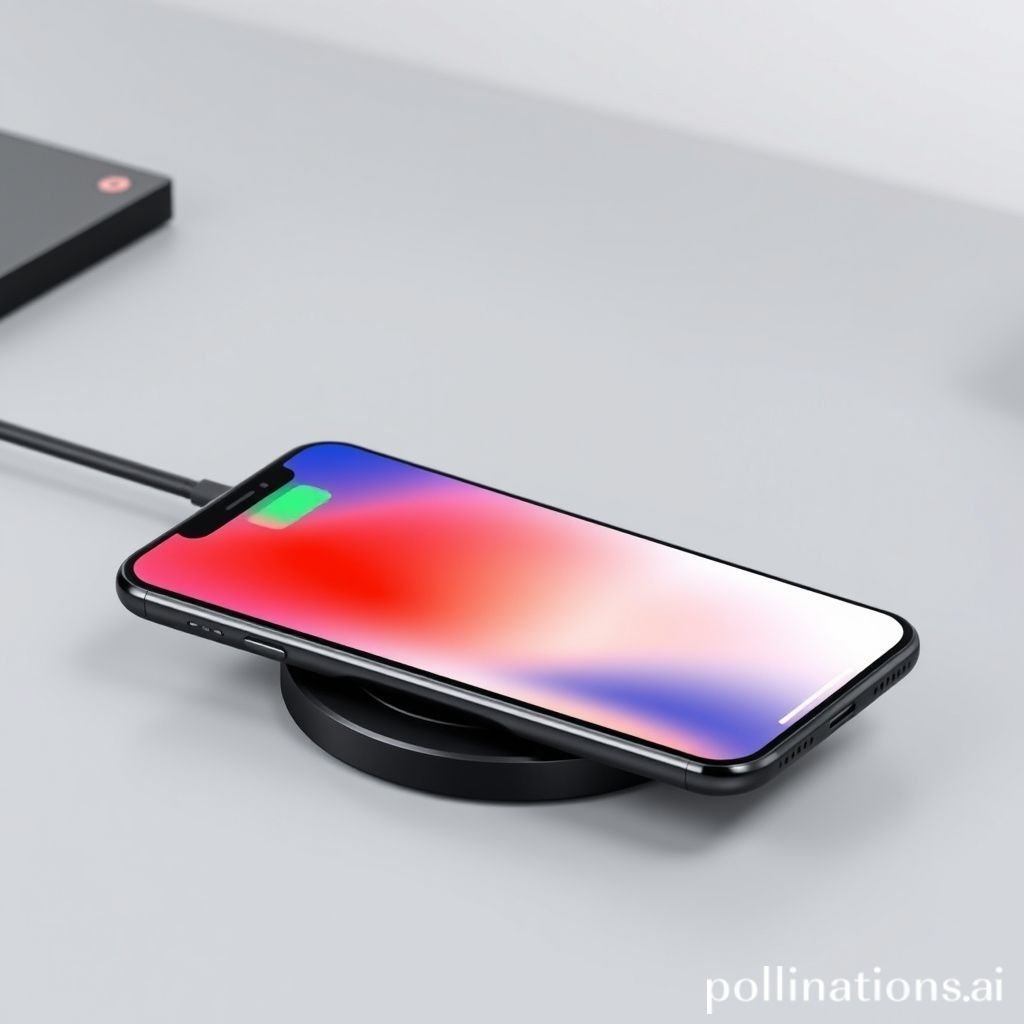 Anker PowerWave wireless charging stand with a smartphone