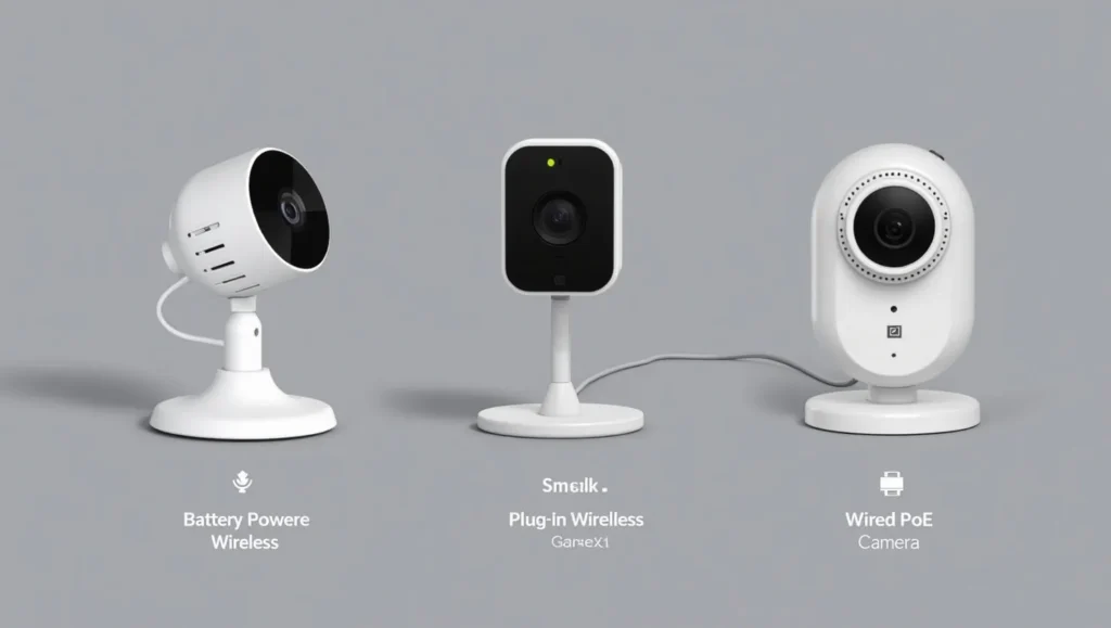 Comparison of wireless (battery/plug-in) vs. wired smart security cameras