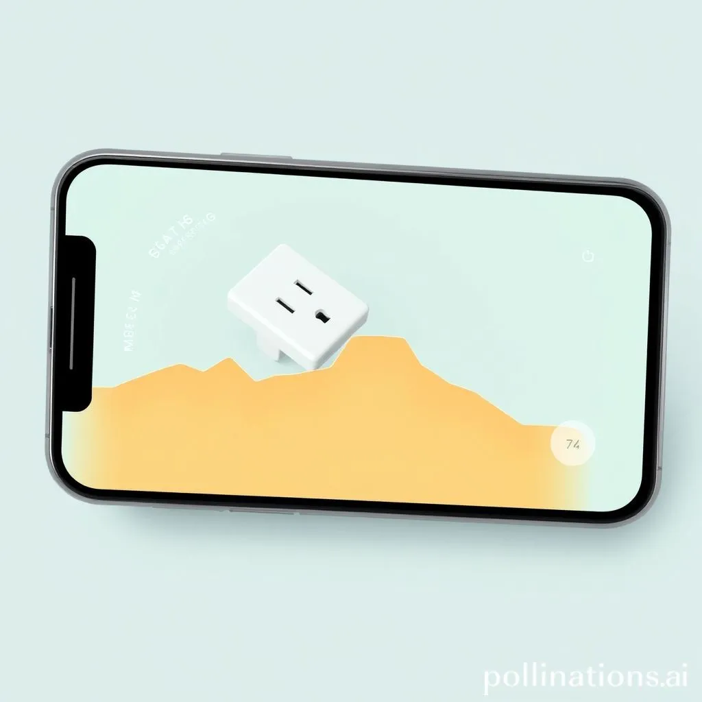 Smartphone app displaying energy consumption data from a smart plug