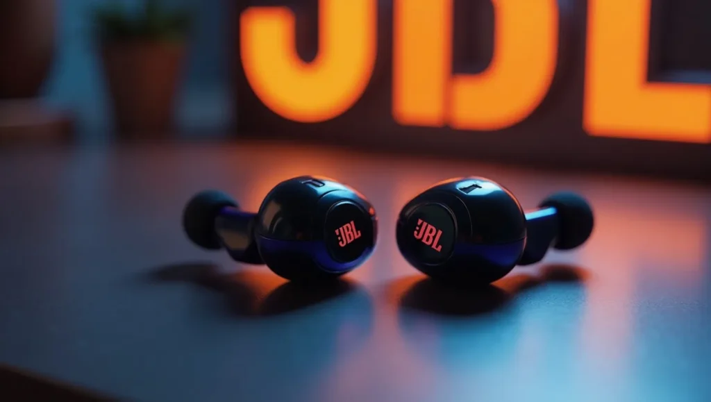 JBL Tune Beam noise-cancelling earbuds with stem design