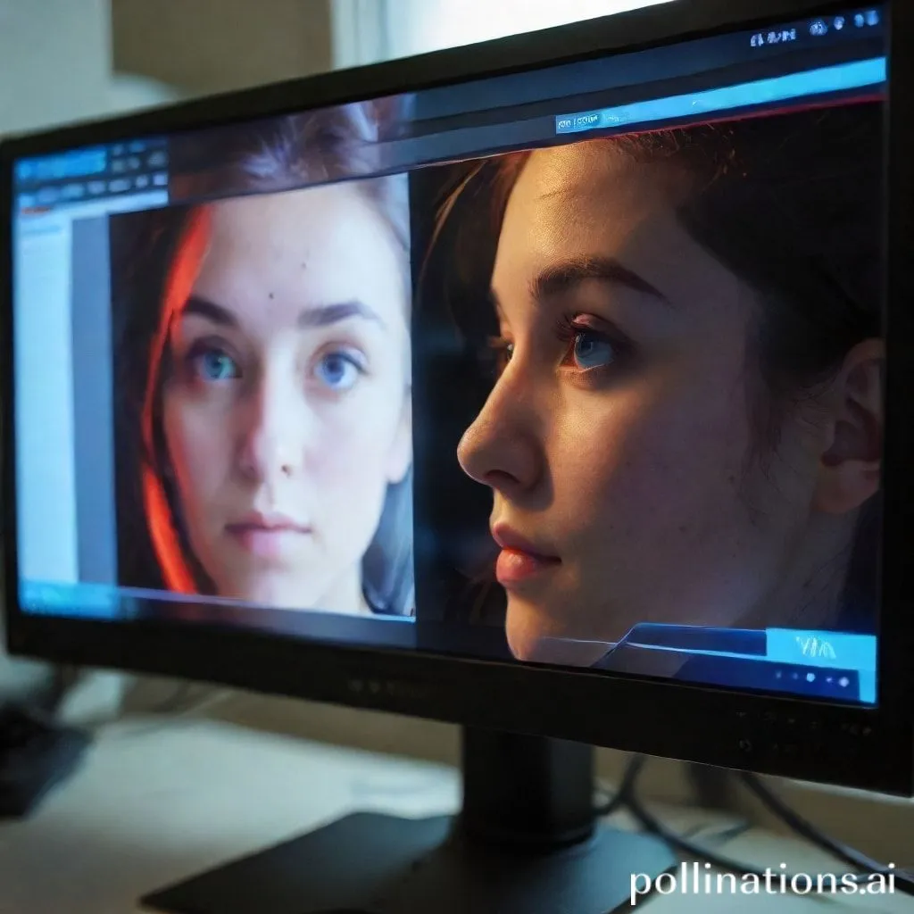 Close-up showing differences in color and contrast on IPS vs VA monitor panels