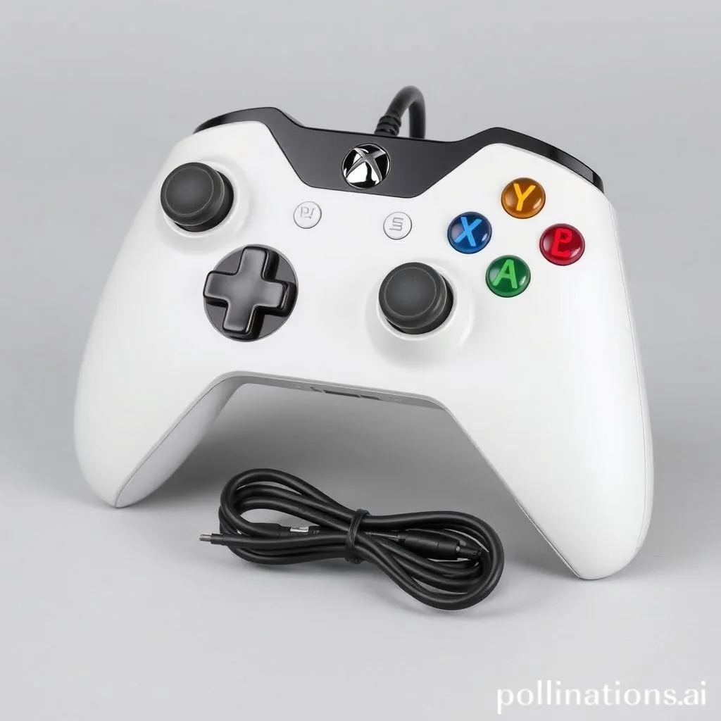 PowerA Enhanced Wired Controller for Xbox, showing its cable