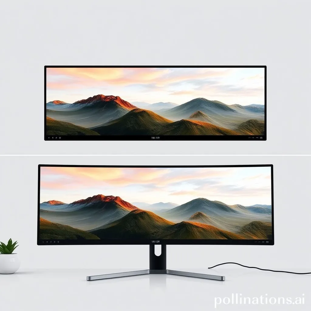 Comparison of a standard 16:9 monitor vs. a 21:9 ultrawide monitor showing extended horizontal view