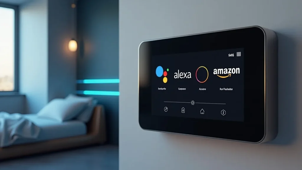 Smart thermostat compatible with Google Assistant, Amazon Alexa, and Apple HomeKit