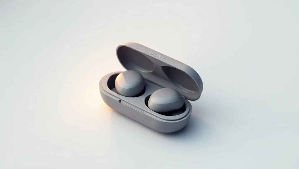 Sony WF-C700N noise-cancelling earbuds and compact charging case