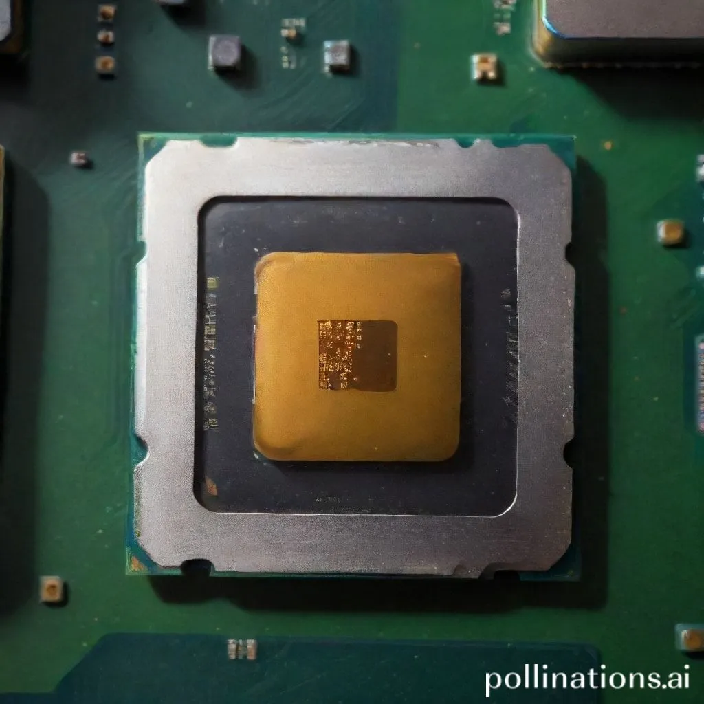 CPU with a small pea-sized dot of thermal paste in the center